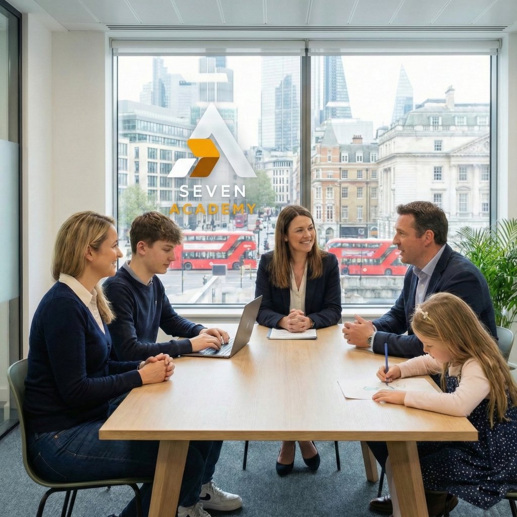 Academic advisor supporting a student and family